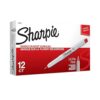 Sharpie Permanent Markers, Ultra Fine Point, Red, Pack of 12
