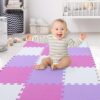 XMTMMD Baby Play Mat with Interlocking Foam Tiles for Crawling, Exercise and Gym Flooring