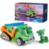 Paw Patrol: The Mighty Movie Toy Garbage Truck with Rocky Action Figure, Lights and Sounds for Kids 3+