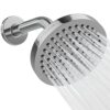 SparkPod 6" Rain Shower Head with 6" Shower Arm - High Pressure - Luxury Modern Look - Easy Installation (Chrome)