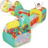 5pc Kids Play Tent Set with Ball Pit, Crawl Tunnel, Target Game & Playhouse Toys for Indoor & Outdoor Fun, Includes 4 Dart Balls - Ideal Gift for Toddlers and Children