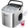 Countertop Ice Maker Machine with Handle, 26lbs Per Day, 9 Ice Cubes Ready in 6 Mins