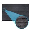 LuxUrux® Durable Rubber Door Mat - Heavy Duty, Indoor/Outdoor, Waterproof, Low-Profile - 17'' x 30'', Striped Gray