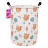 Laundry Hamper Large Canvas Fabric Lightweight Storage Basket/Toy Organizer/Dirty Clothes Collapsible Waterproof for College Dorms, Boys and Girls Bedroom,Bathroom(Forest Squirrel)