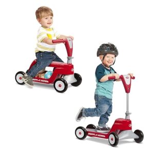 Radio Flyer Scoot 2 Scooter, Toddler Scooter or Ride On, for Ages 1-4, Red Ride On Toy