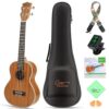 Hricane 23-Inch Concert Ukulele UKS-2 with Case and String Set for Beginners, Sapele Hawaiian