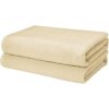 Amazon Basics Quick-Dry Bath Towels - 100% Cotton, 2-Pack, Linen 54 " L x 30 " W