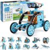 13-in-1 STEM Projects Solar Robot Toy for Kids Ages 8 9 10 11 12 Years Old, Building Science Educational Toys Birthday Gift for Kids Boys Girls (Blue)