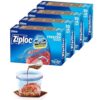 Ziploc Quart Food Storage Freezer Bags, Stay Open Design with Stand-Up Bottom, Easy to Fill, 120 Bags Total