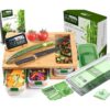 Smart Bamboo Cutting Board With Containers, Locking Lid, and Built-in GRATER.