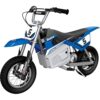 Razor MX350 Dirt Rocket Electric Motocross Off-Road Bike for Age 13+, Up to 30 Minutes Continuous Ride Time, 12" Air-Filled Tires, Hand-Operated Rear Brake, Twist Grip Throttle, Chain-Driven Motor