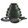 T-fal Ingenio Nonstick Cookware Set 14 Piece, Induction, Oven Broiler Safe 500F, Cookware, Pots and Pans, RV, Camping, Oven, Broil, Dishwasher Safe, Detachable Handle, Forest Green