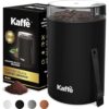 Kaffe One-Touch Coffee Grinder Electric w/Cleaning Brush (3 oz) - Coffee Grinders for Home Use - Up to 12 Cups of Coffee per Grind - Easy On/Off Coffee Bean Grinder - Black