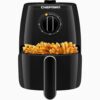 Chefman TurboFry 2-Quart Air Fryer, Dishwasher Safe Basket & Tray, Use Little to No Oil For Healthy Food, 60 Minute Timer, Fry Healthier Meals Fast, Heat And Power Indicator Light, Temp Control, Black