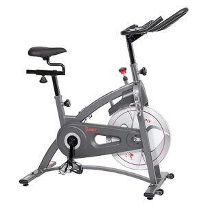 Sunny Health & Fitness Endurance Premium Magnetic Resistance Interactive Indoor Cycling Exercise Bike, Comfortable & Adjustable Seat, Optional Exclusive SunnyFit App Enhanced Bluetooth Connectivity