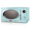 Nostalgia Retro Countertop Microwave Oven - Large 800-Watt - 0.9 cu ft - 12 Pre-Programmed Cooking Settings - Digital Clock - Kitchen Appliances - Aqua