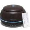 ASAKUKI Essential Oil Diffuser 300ML Aromatherapy Humidifier with 7-Color Light, Small Home Diffuser and Perfect for Relaxation-Brown Wood*