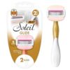 BIC Soleil Glide Disposable Razors for Women, 5 Blades With Shea Butter Moisture Strip For a Smooth Glide, 2 Piece Razor Set