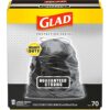 Glad Guaranteed Strong Large Drawstring Trash Bags, 30 Gal, 70 Ct, Pack May Vary