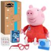 Peppa Pig 13.5-Inch Tourist Peppa Pig Plushie Stuffed Animal, Pig, Light Up Camera, Kids Toys for Ages 3 Up, Amazon Exclusive by Just Play