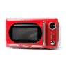 Nostalgia Retro Compact Countertop Microwave Oven - 0.7 Cu. Ft. - 700-Watts with LED Digital Display - Child Lock - Easy Clean Interior - Red