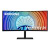 SAMSUNG Viewfinity S65UA Series 34-Inch Ultrawide QHD Curved Monitor, 100Hz, USB-C, HDR10 (1 Billion Colors), Height Adjustable Stand, TUV-certified Intelligent Eye Care (LS34A654UBNXGO),Black