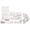 10 Strawberry Street Nova Square 40 pc Dinnerware Set, Cream White