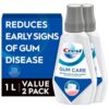 Crest Pro-Health Gum Care Mouthwash, Cool Wintergreen, CPC Antigingivitis/Antiplaque Oral Rinse 1L (33.8 fl oz), Pack of 2, Crest Mouthwash, Mouthwash for Adults, Alcohol Free Mouthwash