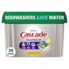 Cascade Platinum ActionPacs, Dishwasher Detergent Pods, Lemon, 36 count (Packaging May Vary)