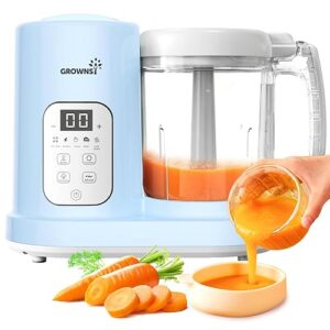 GROWNSY Baby Food Maker Homemade Baby Food All-in-One Baby Food Puree Blender Steamer Grinder Mills Machine Auto Cooking & Grinding with Self Cleans Touch Screen LCD Display, BPA Free