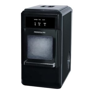 Frigidaire EFIC237 Countertop Crunchy Chewable Nugget Ice Maker, 44lbs per day, Auto Self Cleaning, Black Stainless