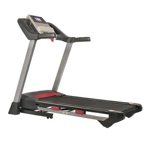 Sunny Health & Fitness Compact & Foldable Treadmill, Non-Slip Surface, Optional Dual Mode Walking/Running, Non-Electric Fixed Incline, Digital Monitor, Smart Bluetooth Connection with SunnyFit App