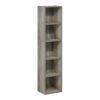 Furinno Luder Bookcase / Book / Storage, 5-Tier Cube, French Oak