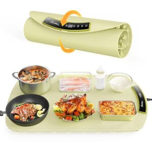 Warming Mat for Food - Electric Warming Tray with 8 Temperature Settings, Full-Surface Heat in 5s, 4 Hours Auto Shut-Off, for Parties, Buffet & Thawing