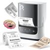 POLONO PM220S Label Maker Machine with Tape, 2 Inch Bluetooth Portable Thermal Label Printer for Small Business, Office, Home, Address, Logo Label, Sticker Printer for Phone/Tablet/PC, White