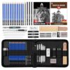 Art Supplies, Sketching & Drawing Pencils Art Kit with 2 Sketch Pads , Professional Artists Drawing Supplies Set Includes Graphite, Charcoals, Kneaded Eraser for Kids, Teens and Adults (35 Pieces)