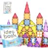 PicassoTiles Magnetic Tiles Magnet Tile Building Blocks Construction Set with 110+ Page IdeaBook Included STEM Learning Toys Toddlers Educational Fun Pretend Play Kids Boys Girls Sensory Toys Ages 3+