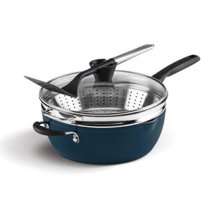 Cuisinart Preferred Pan 4-Pc Set - Nouveau Navy (4.5 Qt. Multi-Purpose Pan w/Cover, Steamer, Slotted Turner)
