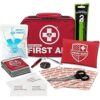 Swiss Safe 2-in-1 First Aid Kit for Car, Travel & Home, Businesses - Bonus Mini Kit for Medical Emergency Aid, Survival, Camping - FSA & HSA Eligible - 120+32 Pcs, Small+Travel FAK