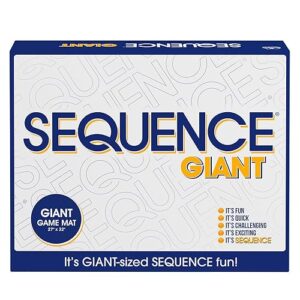 Jax Giant (aka Jumbo) SEQUENCE Game - Box Edition with Cushioned Mat, Cards and Chips, Package Colors May Vary , Blue, 27" x 32"