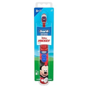 Oral-B Kid's Battery Toothbrush Featuring Disney's Mickey Mouse, Soft Bristles, for Kids 3+