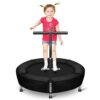 BCAN 36'' Mini Folding Ages 2 to 5 Toddler Trampoline with Handle for Kids, Two Ways to Assemble The Handle, Indoor/Garden Toddlers Trampoline with Super Safe Cover for Toddlers