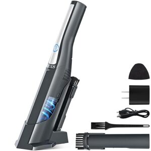 XREXS Handheld Vacuum Cordless, Car Vacuum Cleaner High Power, 12000Pa Strong Suction Rechargeable Hand Held Vacuum, Portable Lightweight Wireless Vacuum Cleaner for Home, Office, Pet Hair Cleaning