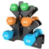 Portzon Weights Dumbbells 10 Colors Options Compatible with Set of 2 Neoprene Dumbbells Set,1-15 LB, Anti-Slip, Anti-roll, Hex Shape