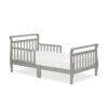 Classic Sleigh Toddler Bed In Cool Grey, JPMA Certified, Comes With Safety Rails, Non-Toxic Finishes, Low To Floor Design, Wooden Nursery Furniture