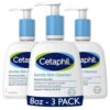 Cetaphil Face Wash, Hydrating Gentle Skin Cleanser for Dry to Normal Sensitive Skin, NEW 8 oz 3 Pack, Fragrance Free, Soap Free and Non-Foaming