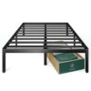 ZINUS Van 16 Inch Metal Platform Bed Frame, Steel Slat Support, No Box Spring Needed, Easy Assembly, Black, Full