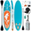 FunWater Inflatable Stand Up Paddle Board with Premium SUP Paddleboard Accessories, Anti-Slip EVA Deck, 10'6''x33'' Paddle Boards for Adults & Youth of All Skill Levels