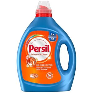 Persil Advanced Clean Oxi+Odor Power, Liquid Laundry Detergent, High Efficiency (HE), Deep Stain Removal, 2X Concentrated, 82.5 fl oz, 82 Loads