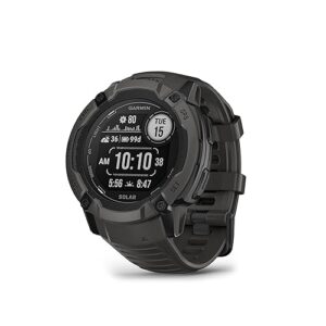 Garmin Instinct 2X Solar, Rugged GPS Smartwatch, Built-in Flashlight, Solar Charging Capability, Multi-Band GNSS, Graphite